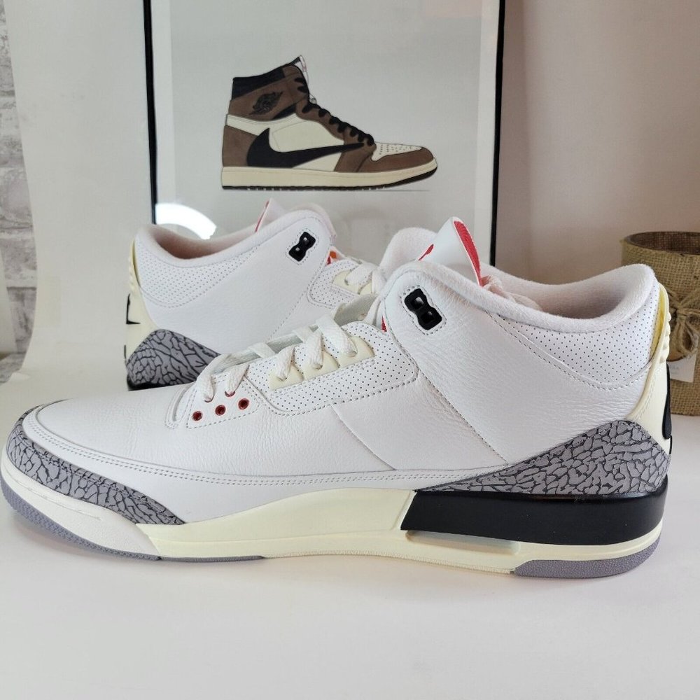 NIKE AIR JORDAN 3 RETRO WHITE CEMENT REIMAGINED DN3707-100 Men's Size 18 - Picture 2 of 4